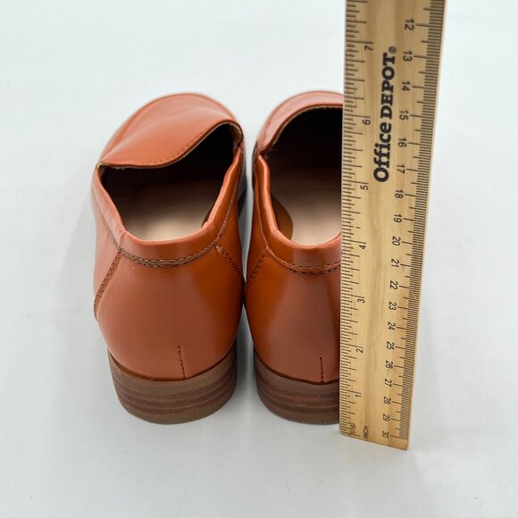 FOWT Coffe Wide Width Loafer Shoes Slip On High Block Stripped Heel Flats Loafer - Picture 5 of 8